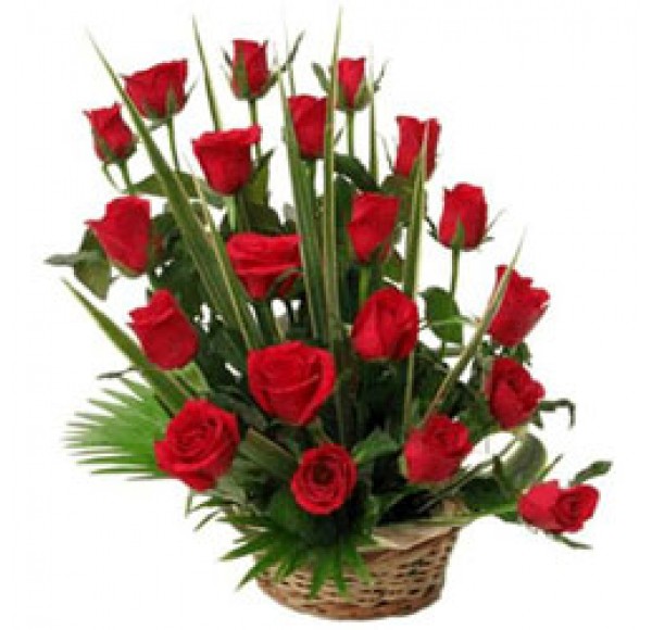 Roses Bloom Basket